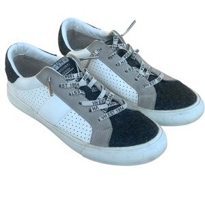 Vintage Havana Dina White Black Glitter Sneakers Womens Size 10 Lace Up